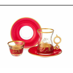 glass tea and coffee set turkish